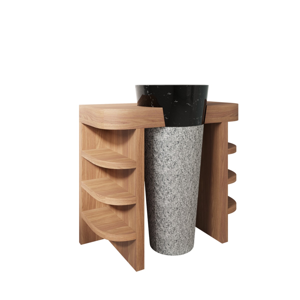 Vidar Oaked | Staande Wastafelzuil Marmer - VidarOak - Hover