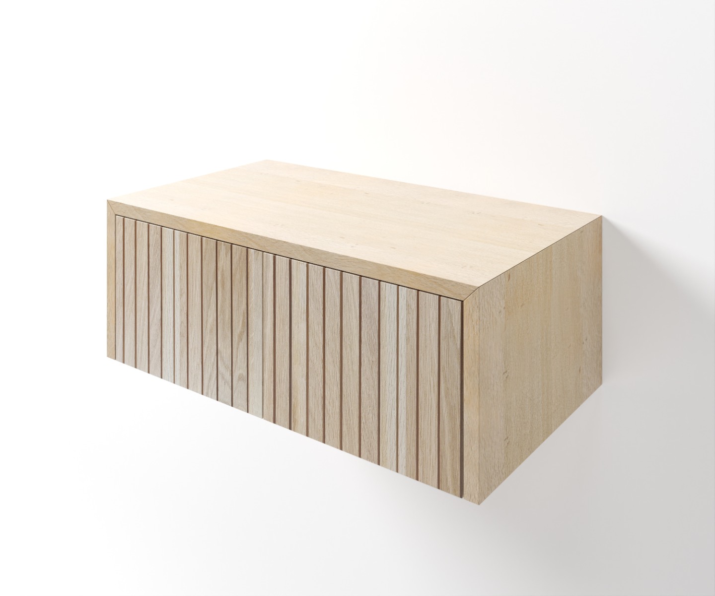 Linea Eikenhouten Badmeubel met Lattenfront - Hover