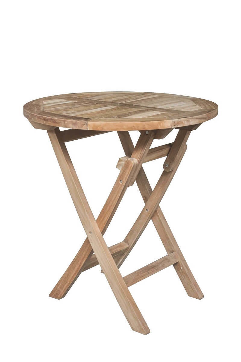 Teak Houten Klaptafel | Rond | Ø 70 - ST-019 - Hover