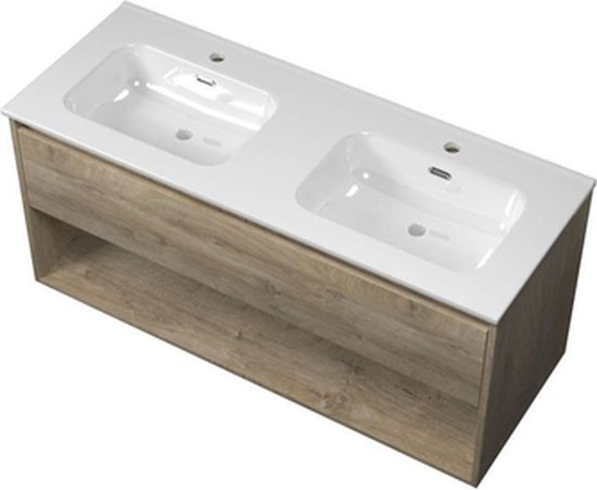 Wastafel porselein Elegant dubbel - Hover