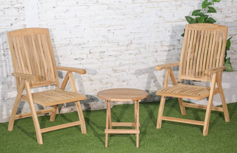 Teak Tuinset | 2 Linda Stoelen | 1 Rondo tafel - TK-TS-LINDA-RONDO - Hover