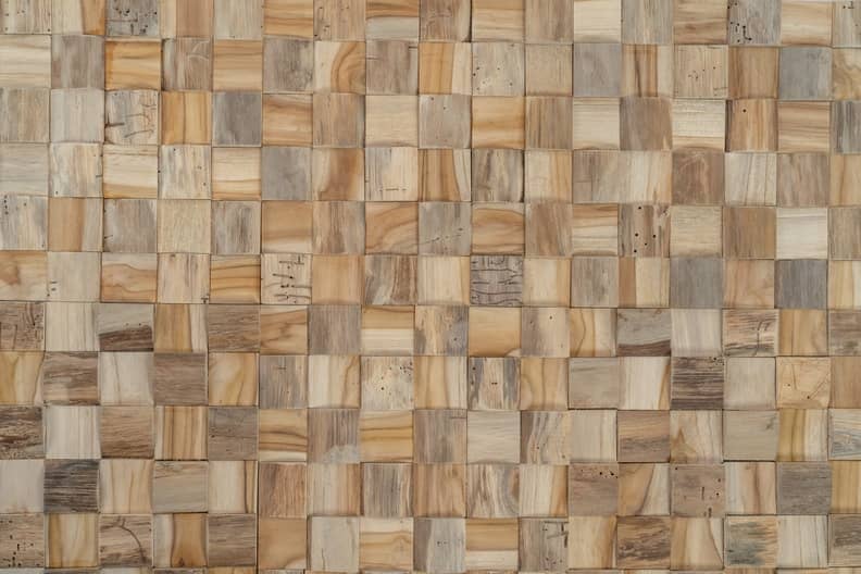 Wandpanelen Teak Plakhout | Mystic Naturel | 3D Wandhout | 30x30x2 - DEV-WC-MN - Hover