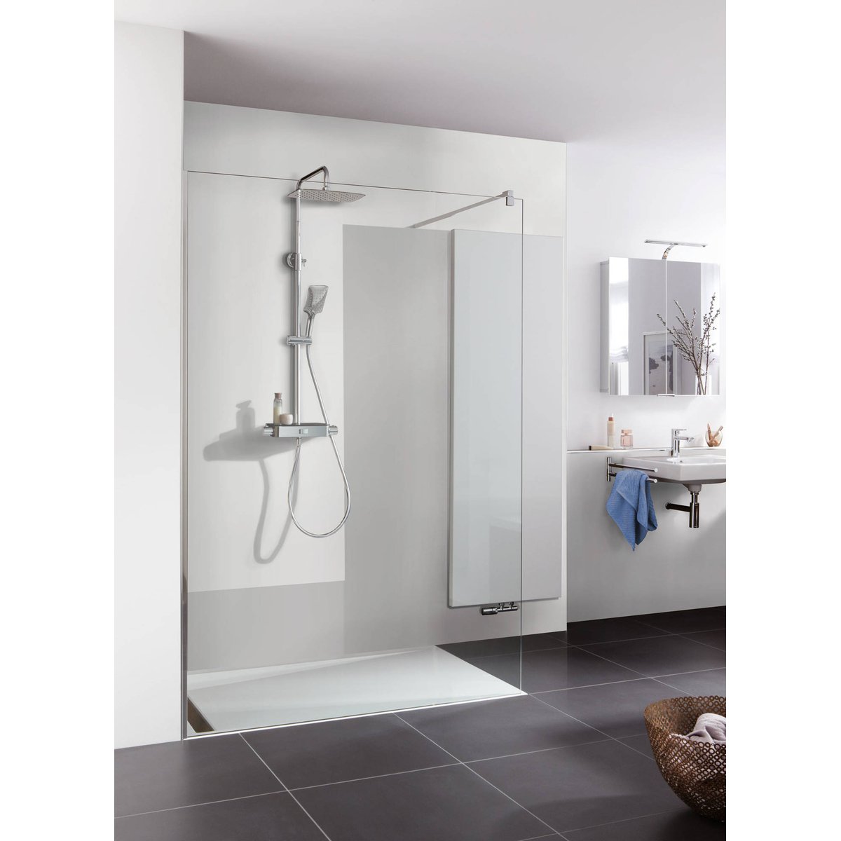 HSK RenoDeco Paneel Aluminium 100x255cm Stucwerk-Wit - Hover