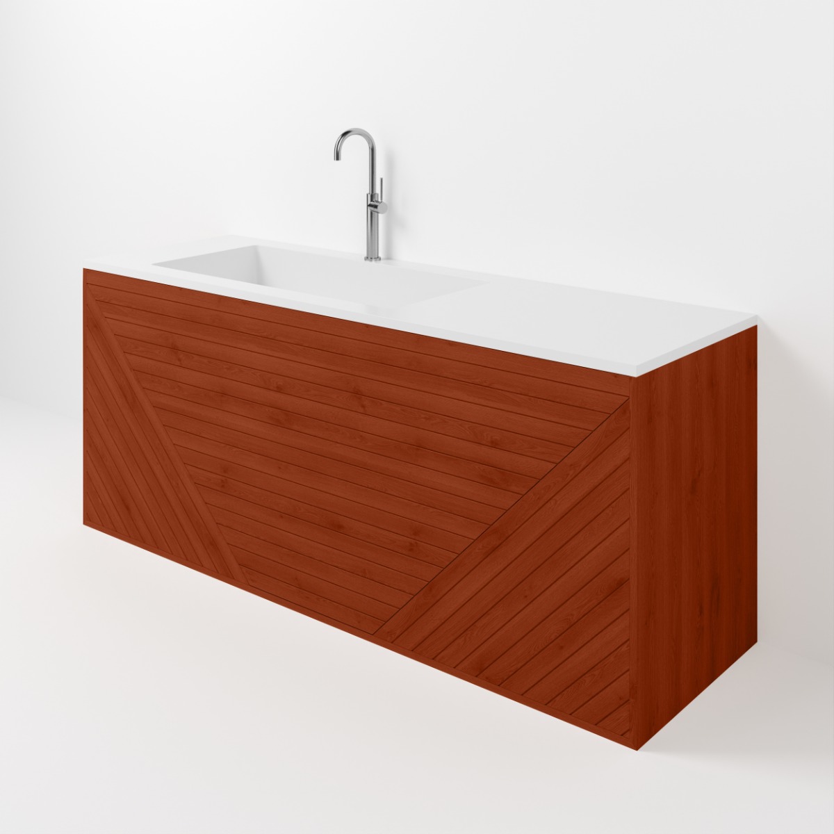 Eiken Badmeubel Shapes met Faktor wabak - Hover