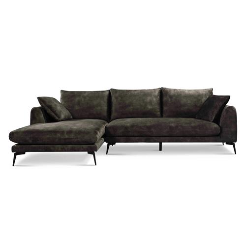 Nottingham is een bank met een modern design en grote zitkussens. De romp is van massief
hout met een nosagvering - Hover
