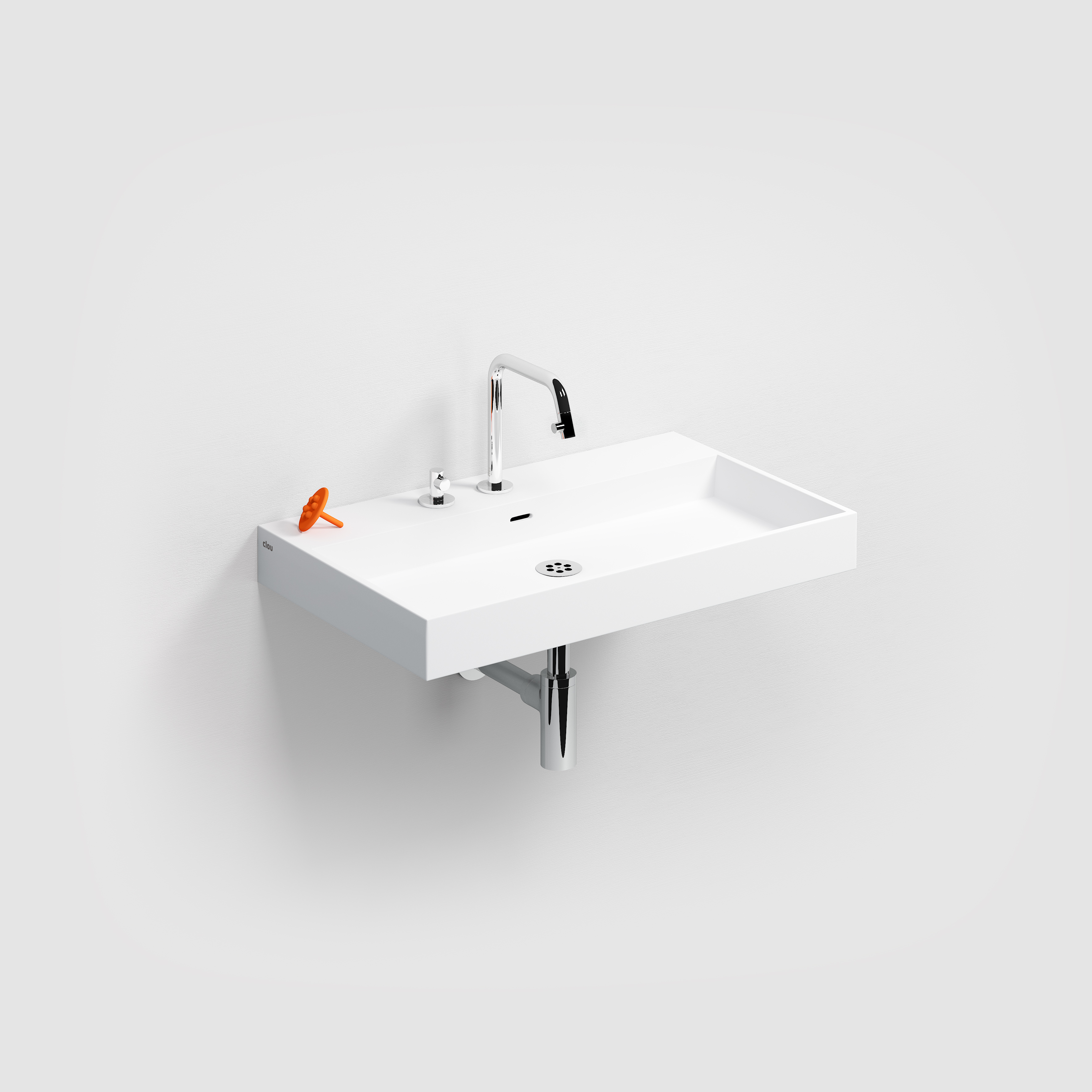 Wash Me wastafel 70cm, zonder plug, aluite, hoogte 8 cm - view 4