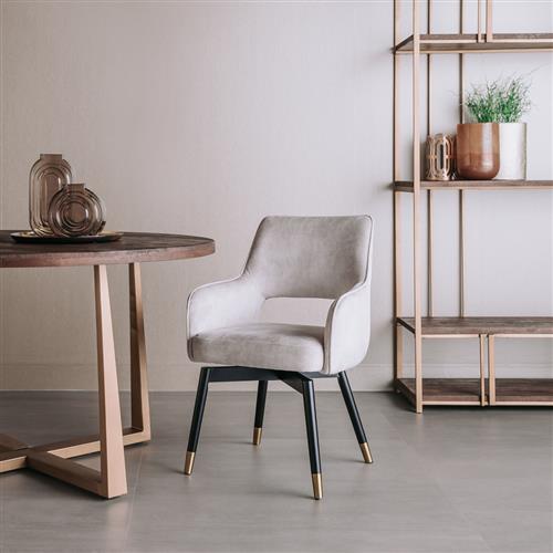 Lenno Fauteuil - Stof Adore 11 Beige (Draaibaar) - Hover
