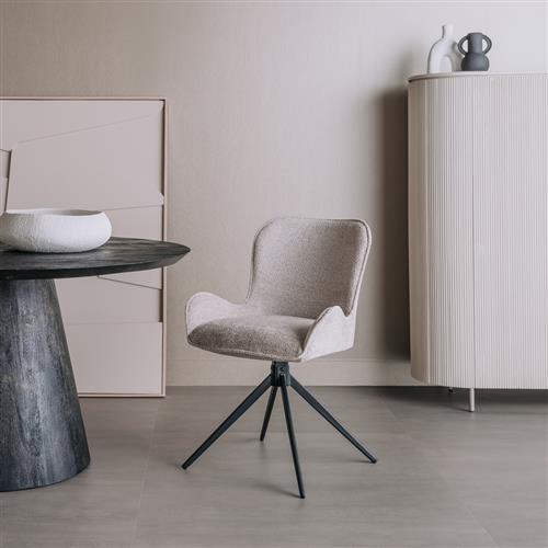 Sora Stoel - Fabric Mona 110 Sand (Draaibaar) - Hover