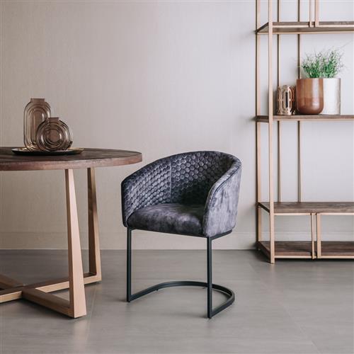 Pellaro Armstoel - Fabric Adore 29 Dark Grey - Hover