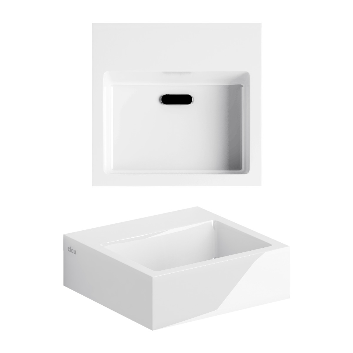 Clou - Flush 1 Fontein 28cm, Met Voorbewerkt Kraangat En Plug, Mineral Marmer - Hover