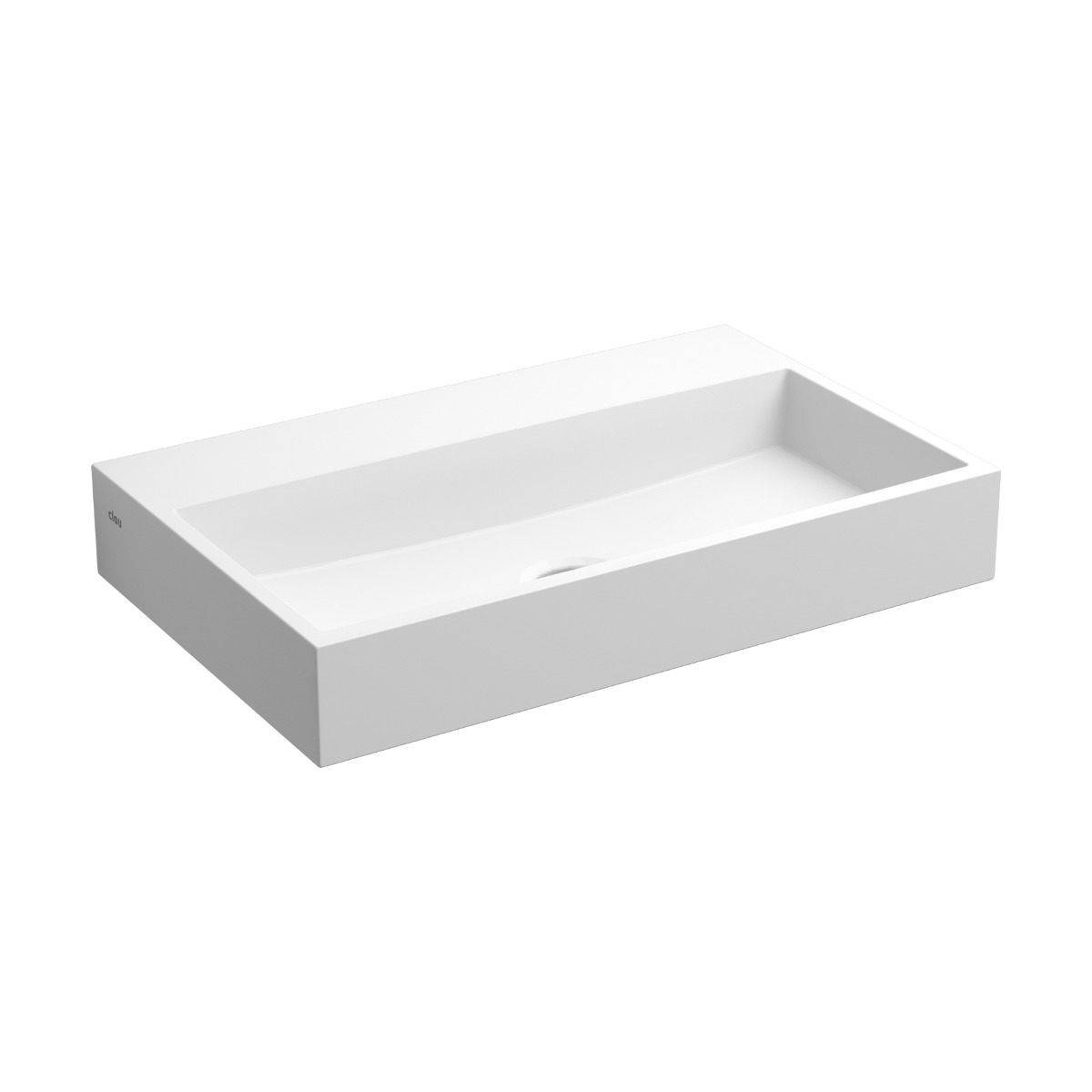 Clou - Mini Wash Me Fontein 38cm, Met Voorbewerkt Kraangat, Mat Wit Aluite - Hover