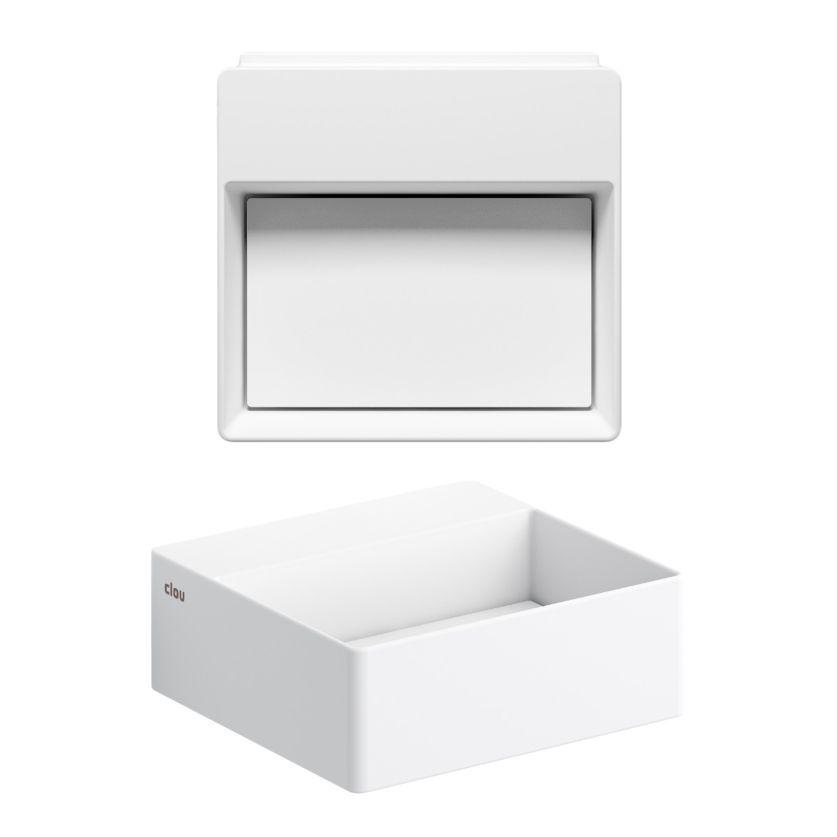 Clou - New Flush 1 Fontein, Met Afvoerplaat En Chromen Afvoerplug, Met Voorbewerkt Kraangat, Mat Wit Aluite - Hover