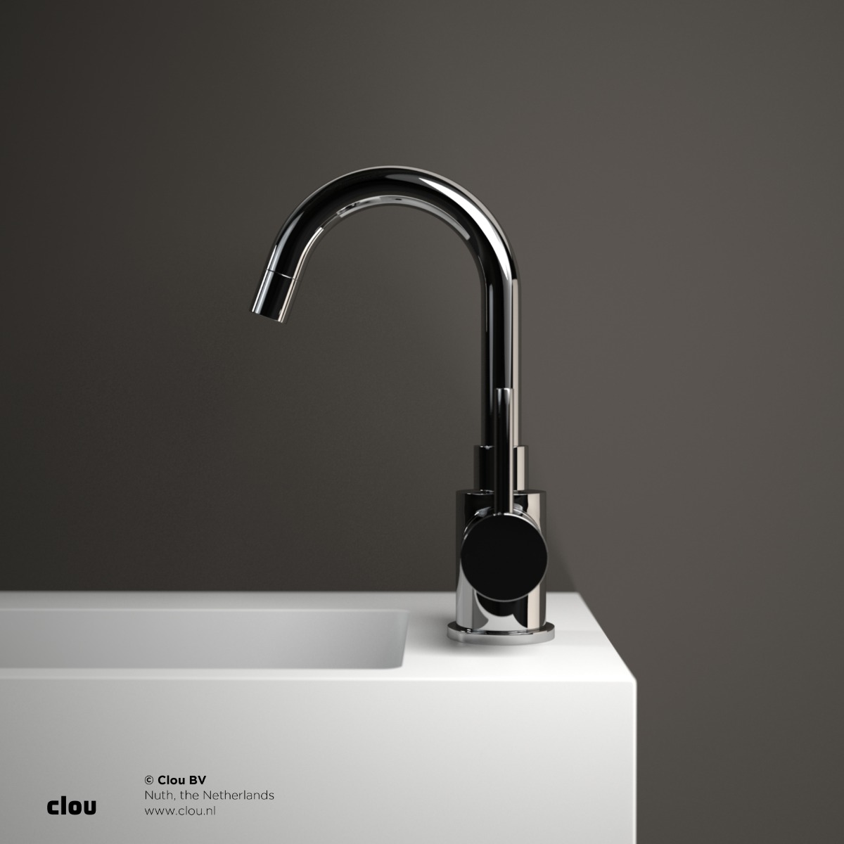 Clou - Freddo 1 Fonteinkraan Met Draaibare Uitloop, Chroom - Hover