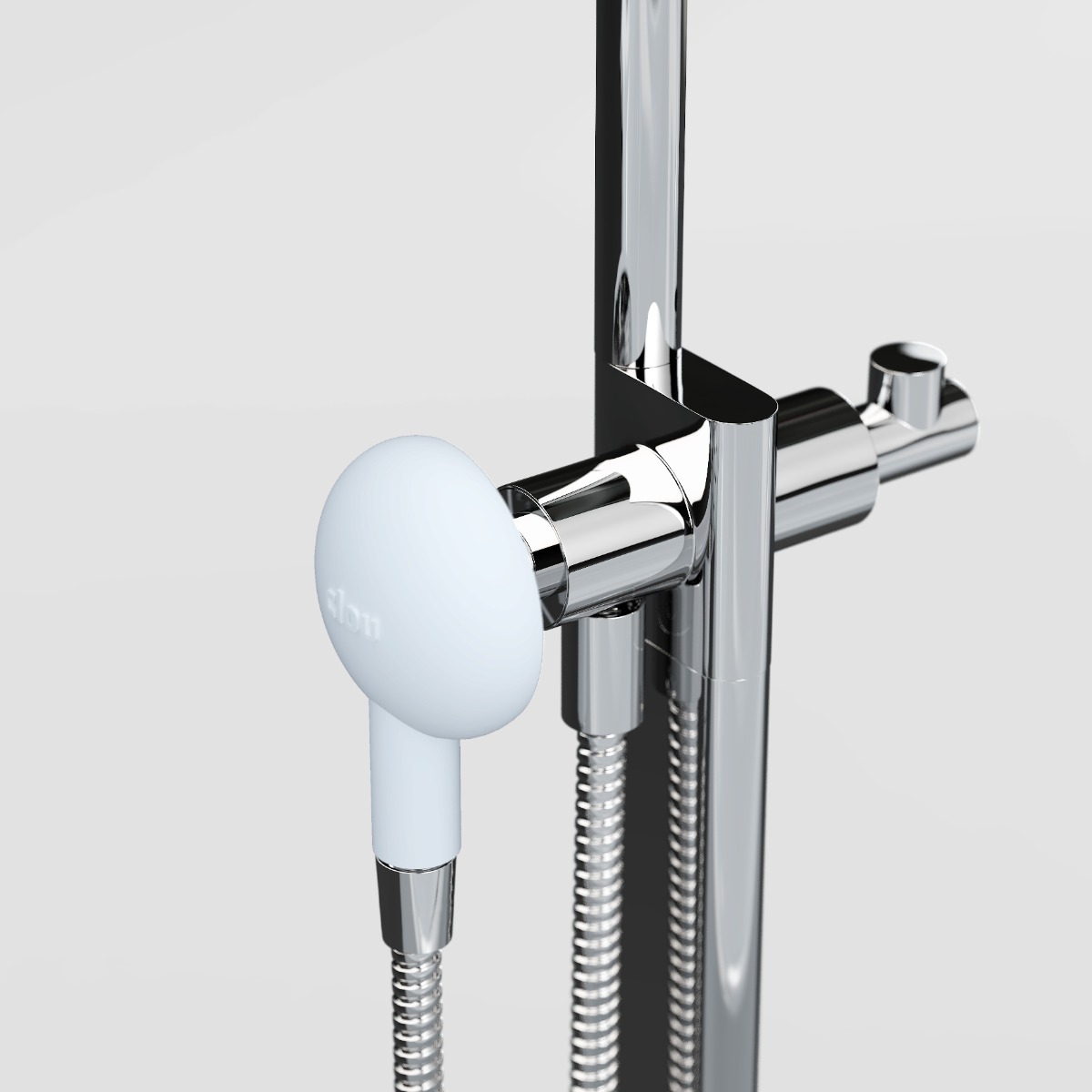 Clou - Kaldur Handdouche, Wit Soft-touch, Met 1/2" Aansluiting, Universeel Toepasbaar - Hover