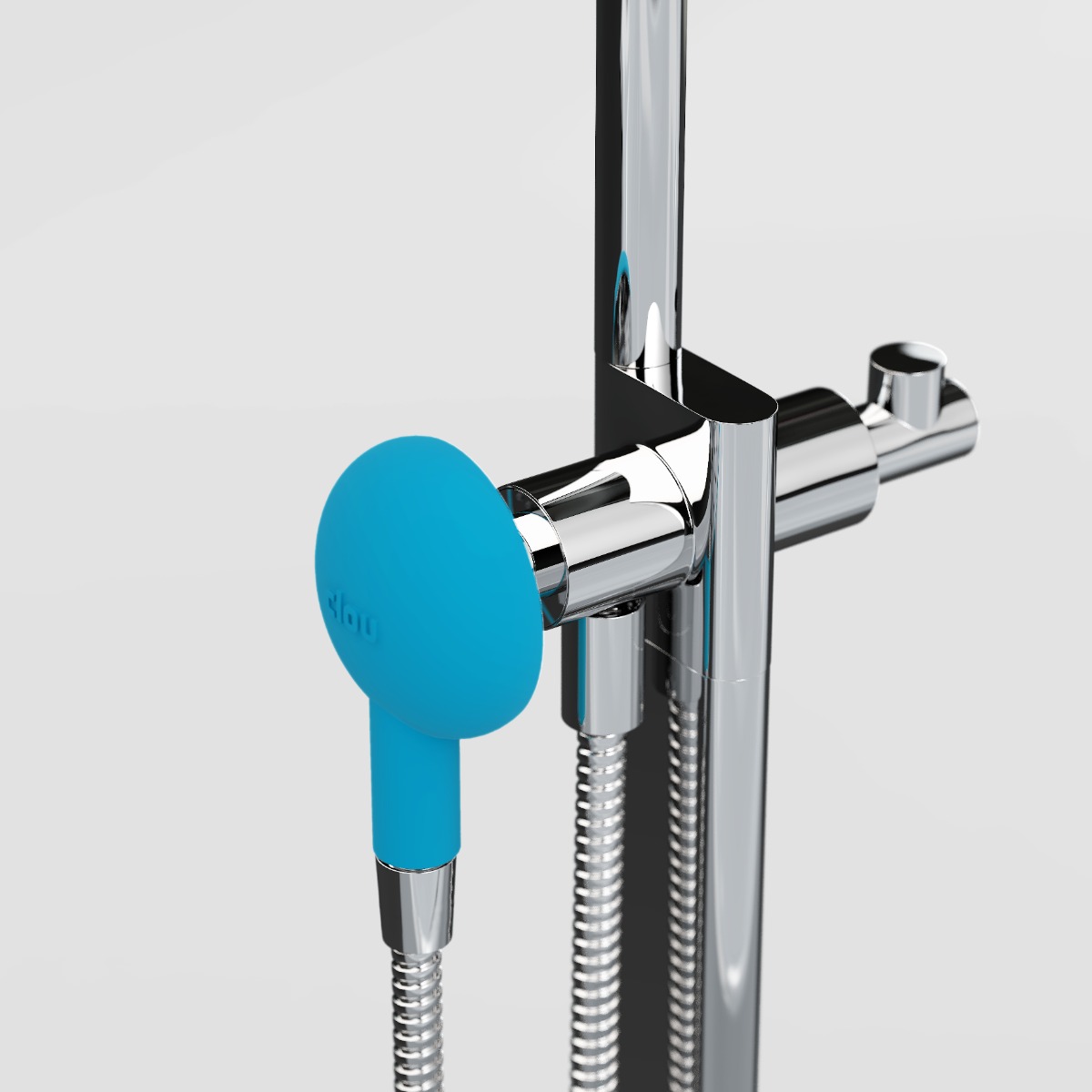 Clou - Kaldur Handdouche, Blauw Soft-touch, Met 1/2" Aansluiting, Universeel Toepasbaar - Hover