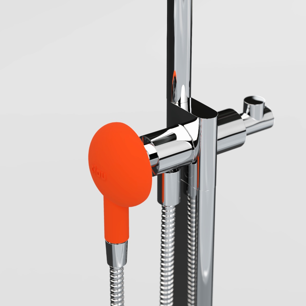 Clou - Kaldur Handdouche, Oranje Soft-touch, Met 1/2" Aansluiting, Universeel Toepasbaar - Hover