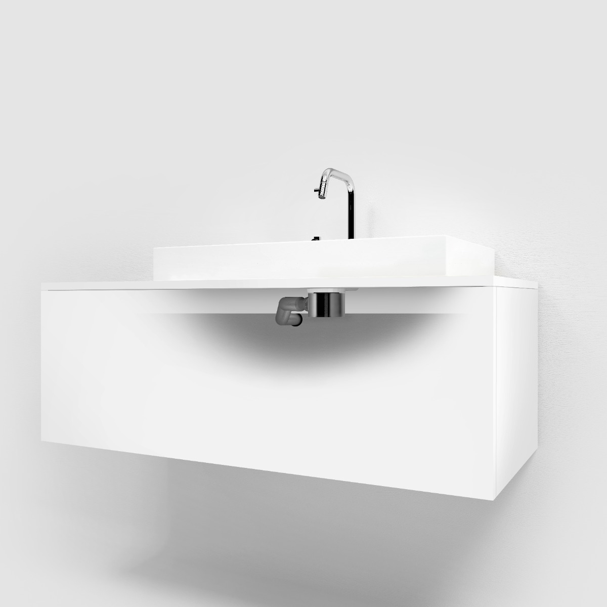 Clou - Wash Me Meubelsifon, Verchroomd Abs, Met Flexibele Afvoerslang, Universeel Toepasbaar - Hover