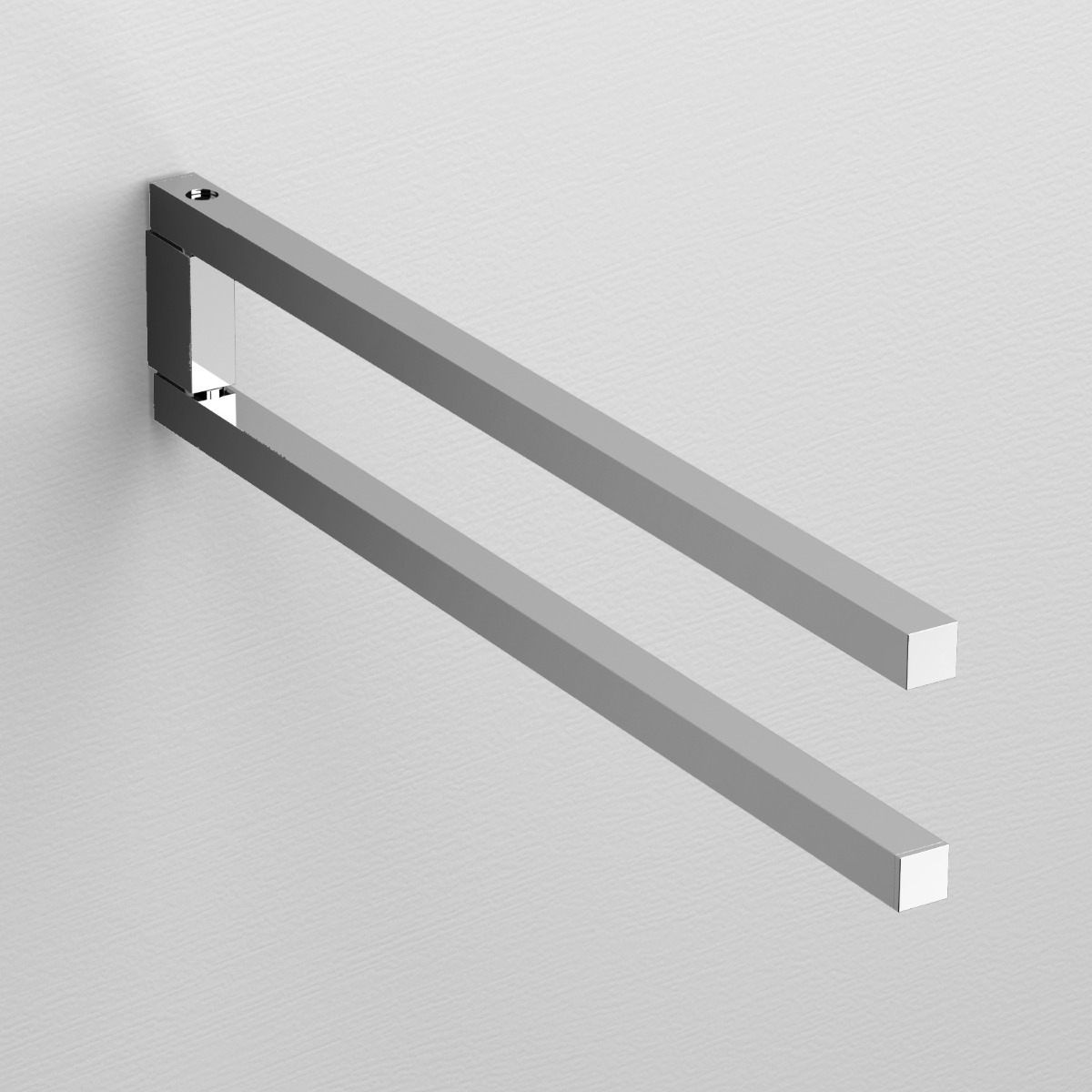 Clou - Quadria Zwenkbaar Handdoekrek, Dubbel, Chroom - Hover