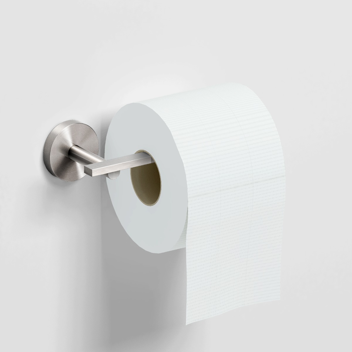 Clou - Flat Toiletrolhouder Zonder Klep, Rvs Geborsteld - Hover