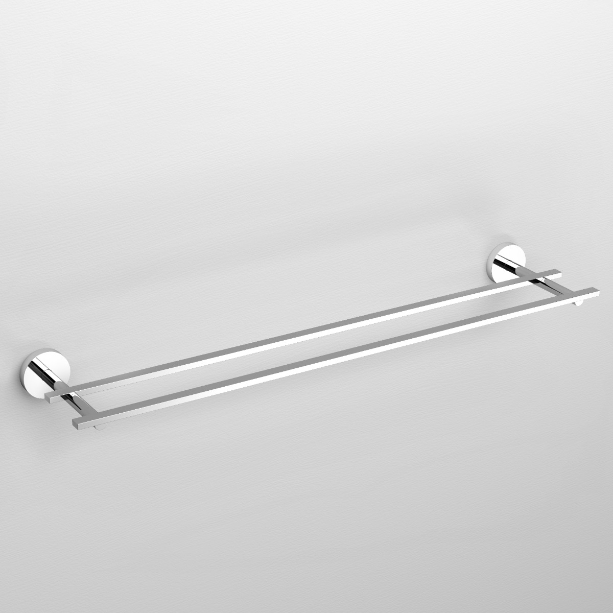 Clou - Flat Handdoekrek 60cm, Dubbel, Chroom - Hover