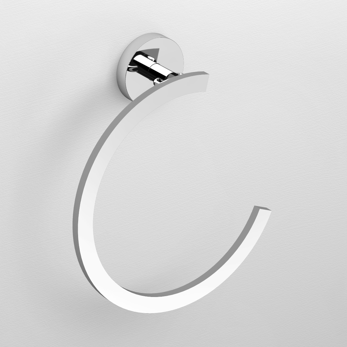 Clou - Flat Handdoekring, Chroom - Hover