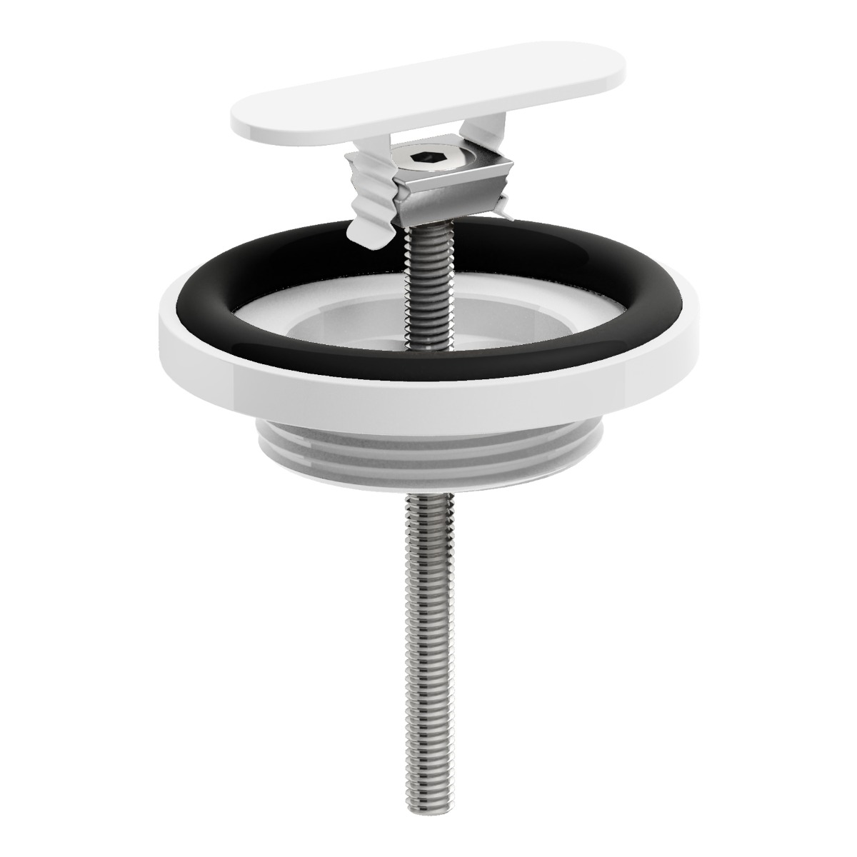 Clou - First Afvoerplug En Sifon Aansluiting T.b.v. (New) Flush En Fonteinen, Mat Wit - Hover
