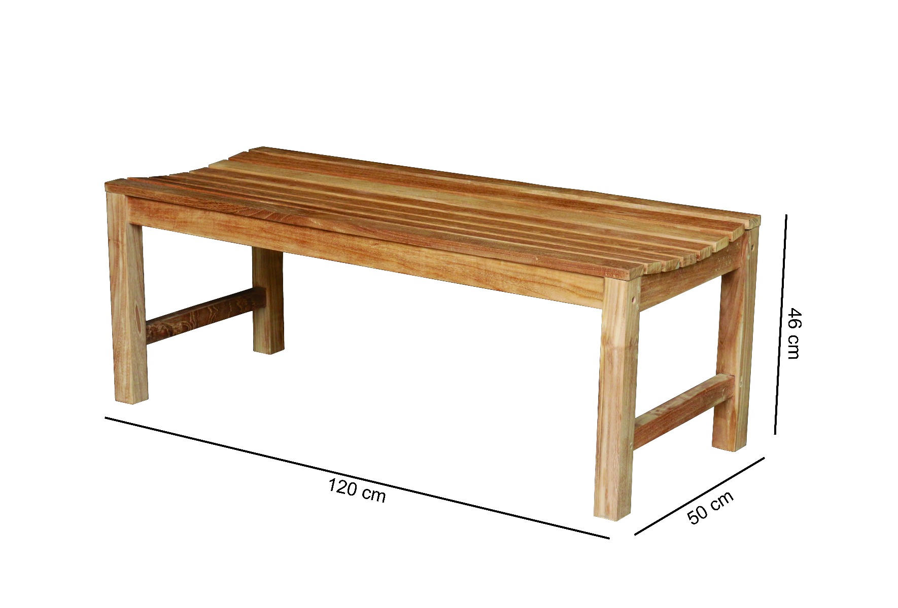 Slater | Teak Tennisbank - 120x46x45 - DEVI-TB-SLATER-120 - Hover