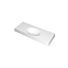 Ink Smooth Wastafel polystone midden met 1 kraangat mat wit 1200x450x90mm (bxdxh)