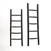 Teakhouten Ladder | Zwart Gecoat Teak | 50x5x150 | Handdoekladder | Decoratieve Ladder 5 Stijlen - TK-DL-50x5x150-BLACK