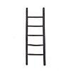 Teakhouten Ladder | Zwart Gecoat Teak | 50x5x150 | Handdoekladder | Decoratieve Ladder 5 Stijlen - TK-DL-50x5x150-BLACK