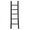 Teakhouten Ladder | Zwart Gecoat Teak | 50x5x150 | Handdoekladder | Decoratieve Ladder 5 Stijlen - TK-DL-50x5x150-BLACK