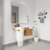 Badmeubel Kimy Oak Pedestal Wit