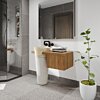 Badmeubel Kimy Oak Pedestal Wit