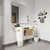 Badmeubel Kimy Oak Pedestal Wit