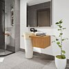 Badmeubel Kimy Oak Pedestal Wit