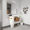 Badmeubel Kimy Oak Pedestal Wit