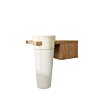 Badmeubel Kimy Oak Pedestal Wit