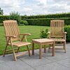 Teak Tuinset | 2 Linda Stoelen | 1 Vierkant Tuintafel