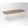 Notenhouten Eettafel Tusk | 3-X Fineline Frame Wit