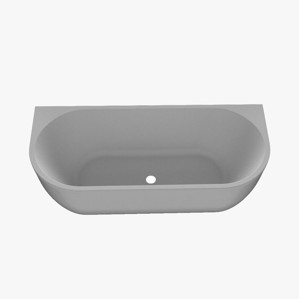 Regn back-to-wall bad 180 x 80cm incl. waste, wit