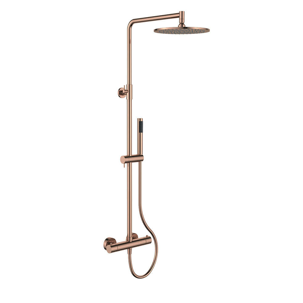 Regn thermostatische regendouche Geborsteld koper