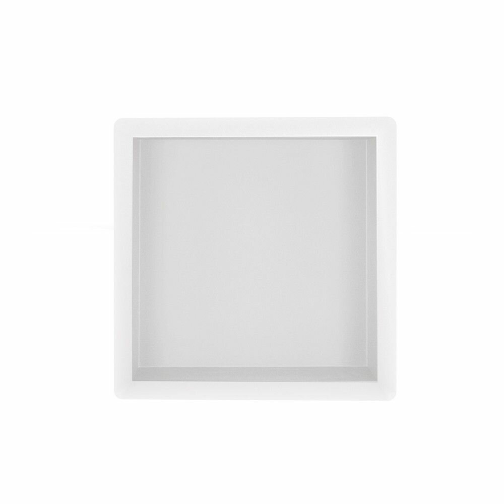 Regn inbouwnis 30x30cm Mat wit