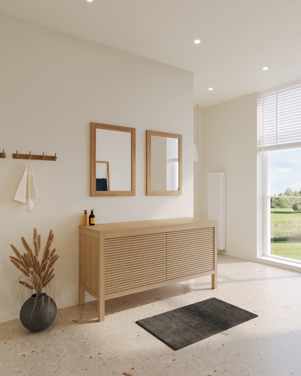 Tessa staande badmeubel, modern design in diverse kleuren met ruime opbergruimte.
