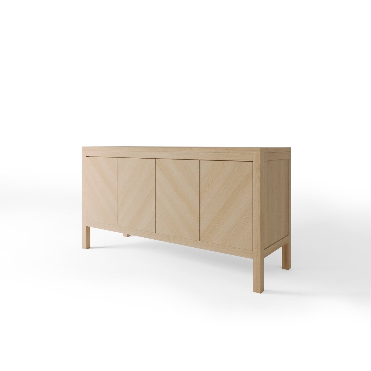 Badkamermeubel Luca met diagonaal lattenfront, verkrijgbaar in diverse kleuren en afmetingen, perfect voor een stijlvolle badkamer.