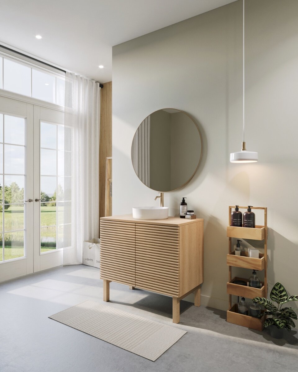 Staand badmeubel Sven, modern ontwerp, diverse kleuren, afmetingen 60-120x45x80 cm.