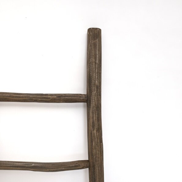 Teakhouten decoratie ladder | Rustiek Bruin | 50x5x150 - TK-DL-50x5x150-RUSTIEK-BRUIN
