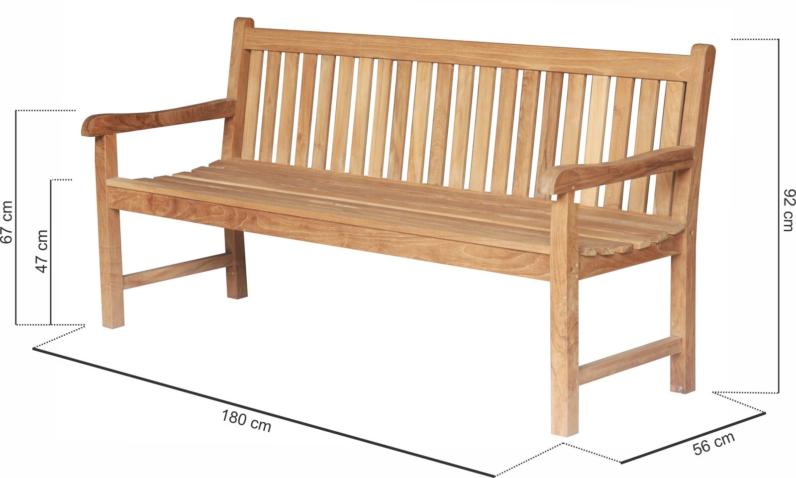 Windsor Teak Tuinbank | 180 breed - SB003