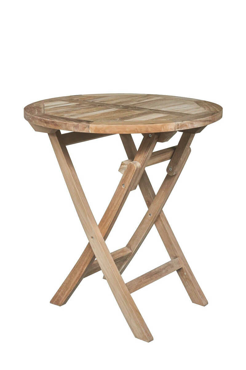 Teak Houten Klaptafel | Rond | Ø 70 - ST-019
