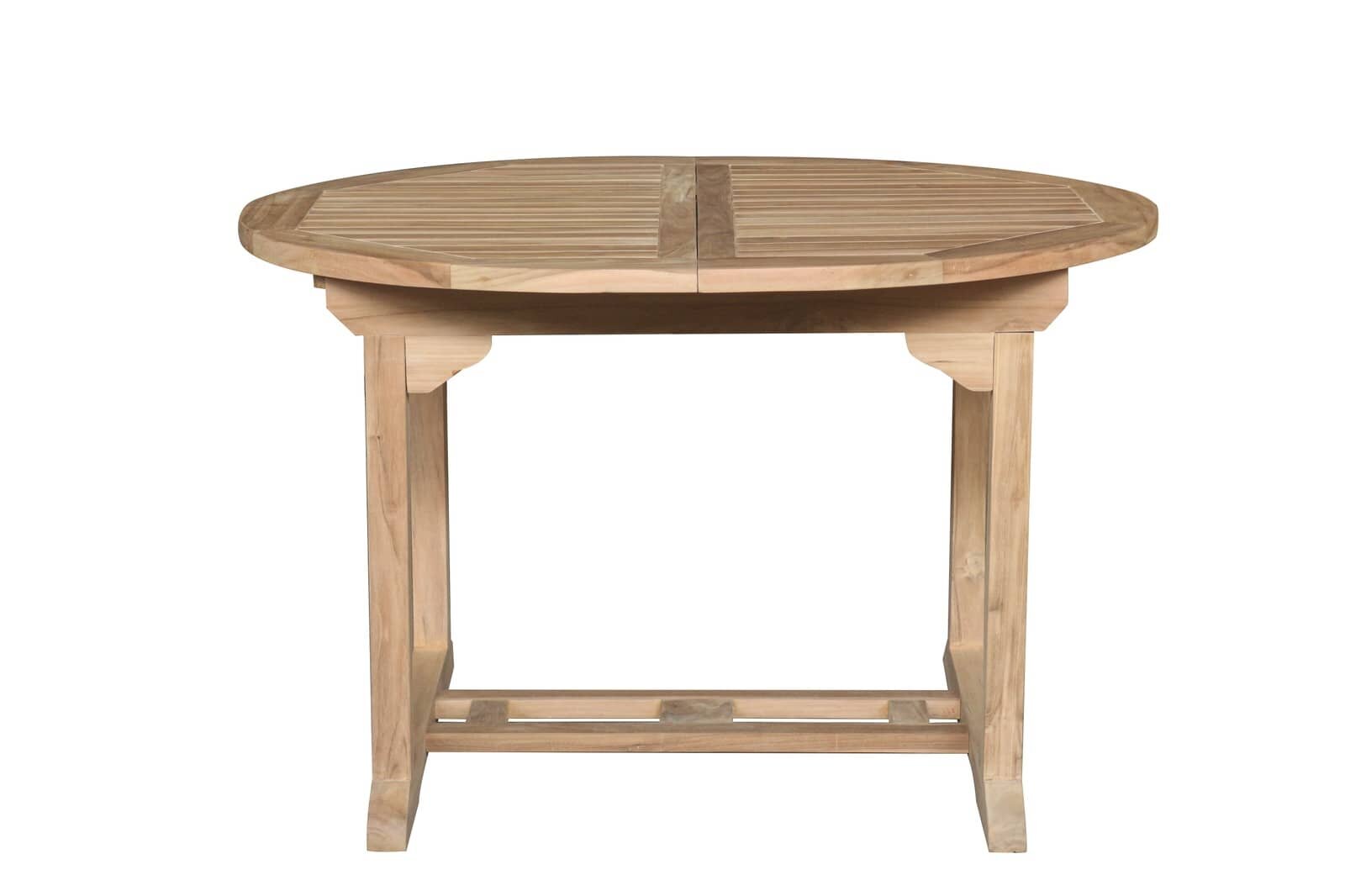 Teakhouten Tuintafel | Uitschuifbaar  Ovaal | 120-180x100x75 - ST 001