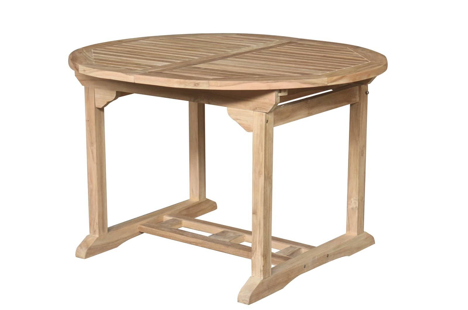 Teakhouten Tuintafel | Uitschuifbaar  Ovaal | 120-180x100x75 - ST 001